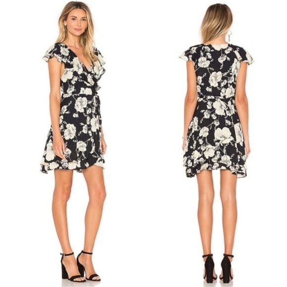 Free People French Quarter Printed Mini Wrap Dress Size XS - Picture 4 of 6
